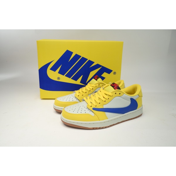 LJR Travis Scott x Air Jordan 1 Low OG 'Canary'  DZ4137-700