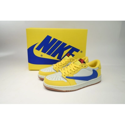 Uabat Travis Scott x Air Jordan 1 Low OG 'Canary'  DZ4137-700 01