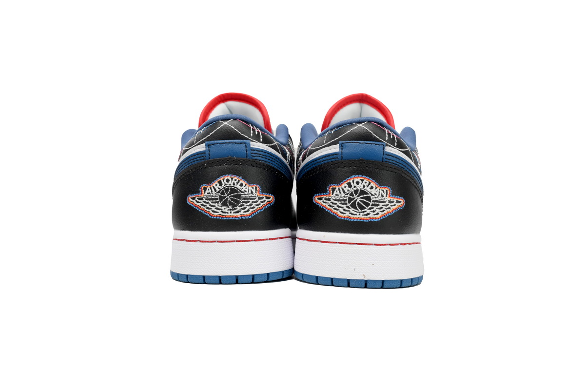 POP  Air Jordan 1 Low SE Black Industrial Blue FV3622-141