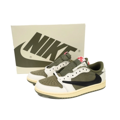 PKGoden Air Jordan 1 Retro Low GET Travis Scott Olive,DM7866-200 01