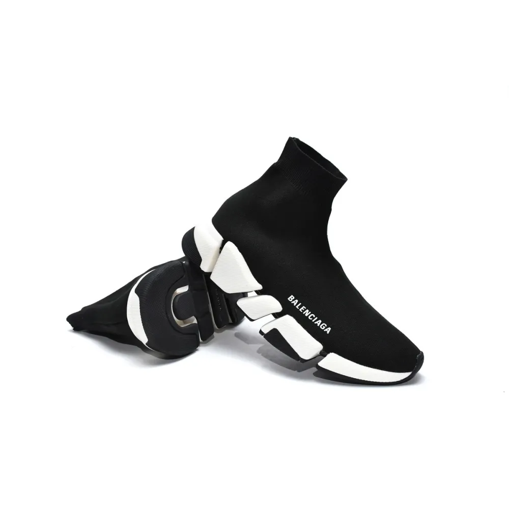Uabat Balenciaga Speed 2.0 Black White 617239W2DB21015