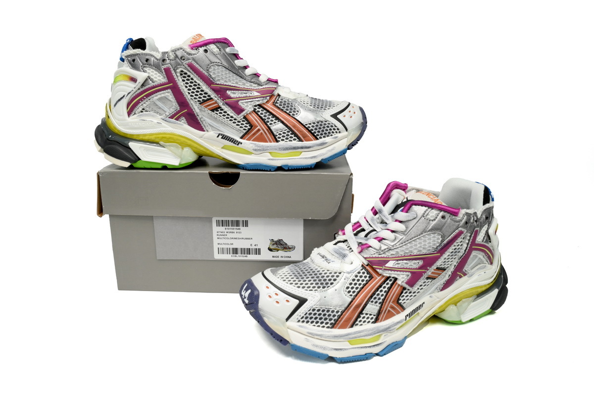 PKGoden Balenciaga 7th Runner Silver Purple 677403W3RB68123