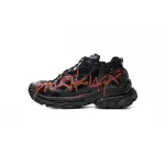 Uabat Balenciaga 7th Runner Black And Red Characters 677402 W3RB1 0102
