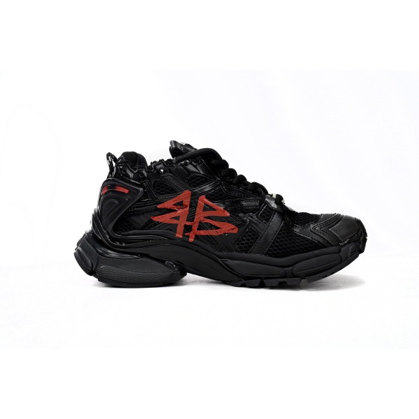 PKGoden Balenciaga 7th Runner Black And Red Characters 677402 W3RB1 0102