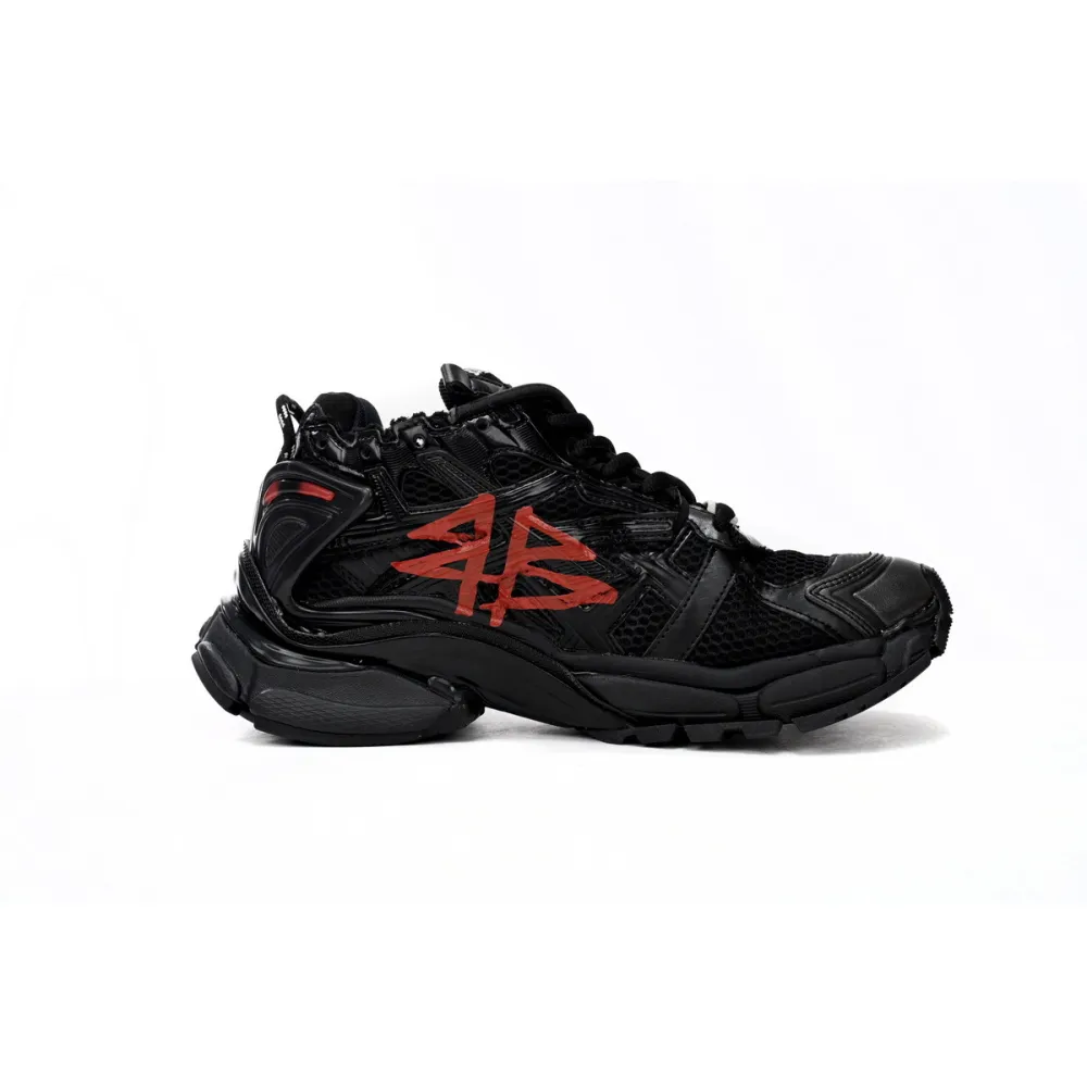 Uabat Balenciaga 7th Runner Black And Red Characters 677402 W3RB1 0102