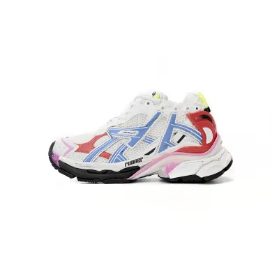Uabat Balenciaga 7th Runner White Blue Red 677402 W3RB6 9645 01