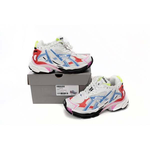 PKGoden Balenciaga 7th Runner White Blue Red 677402 W3RB6 9645