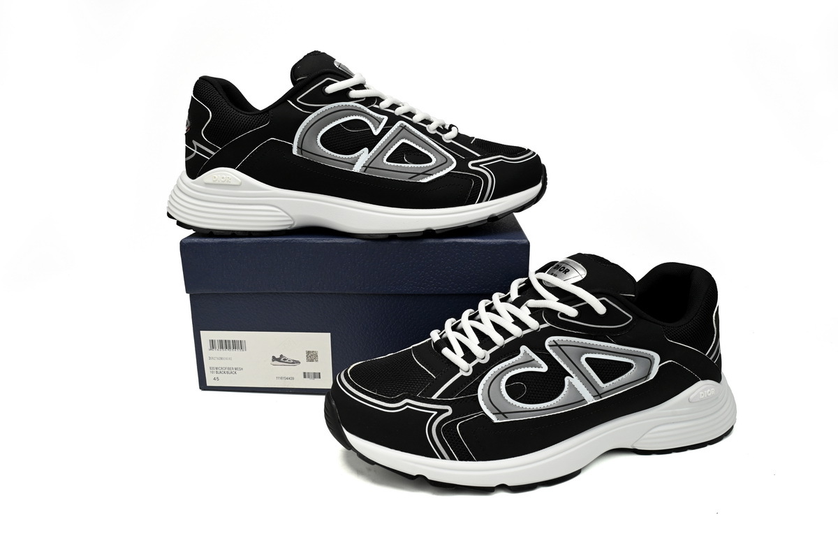 LJR Dior B30 Light Grey Sneakers Black Coffee Color 3SN279ZND-H969