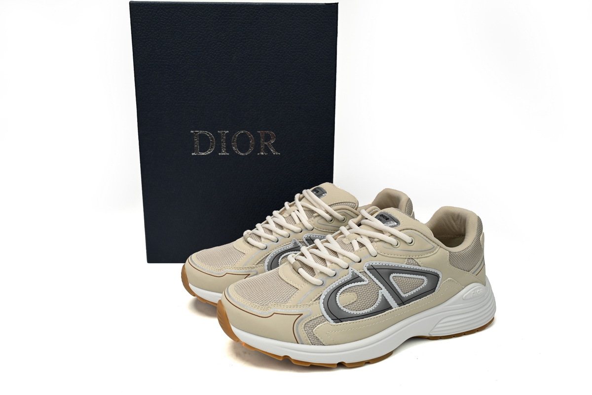 LJR Dior B30 Light Grey Sneakers Cream 3SN279ZND-H161