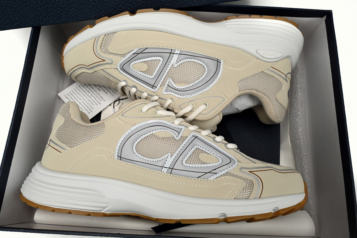 LJR Dior B30 Light Grey Sneakers Cream 3SN279ZND-H161