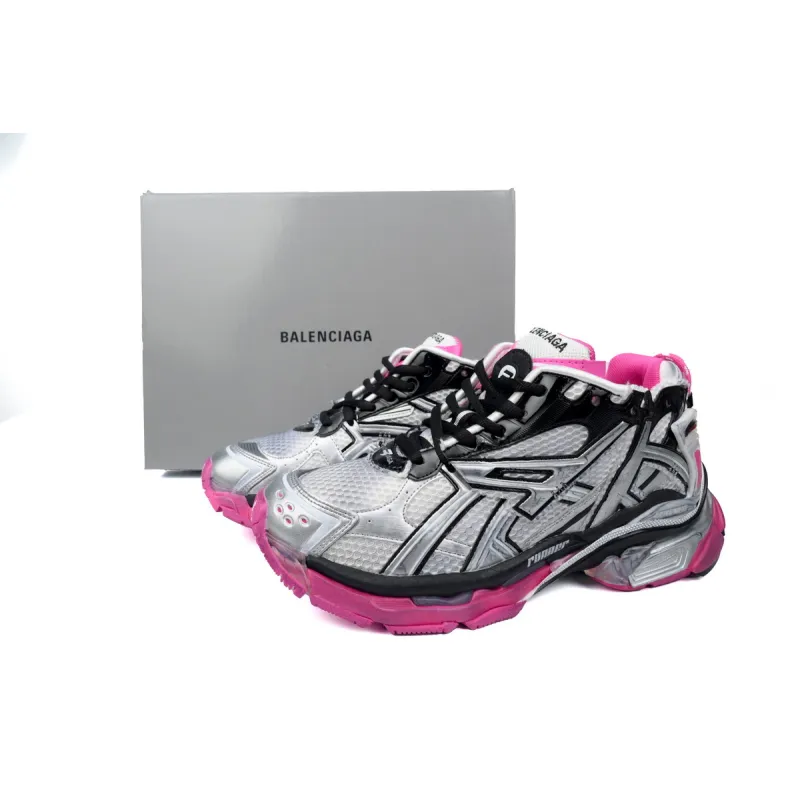 Uabat Balenciaga 7th Runner Silver Red 677402 W3RB2 9155