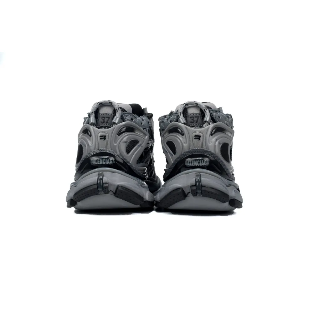 Uabat Balenciaga 7th Runner All Black Gray 677402 W3RB2 1515