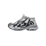 Uabat Balenciaga 7th Runner White Black Gray 677402 W3RB2 9012