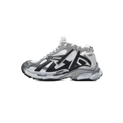Uabat Balenciaga 7th Runner White Black Gray 677402 W3RB2 9012 01