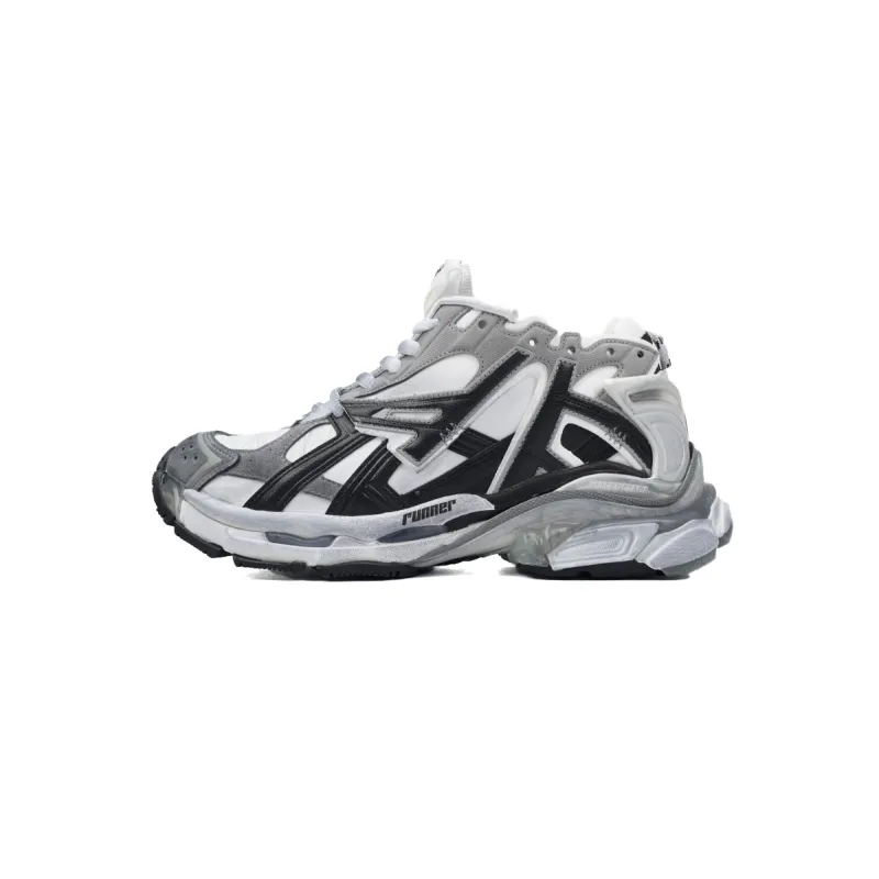 Uabat Balenciaga 7th Runner White Black Gray 677402 W3RB2 9012