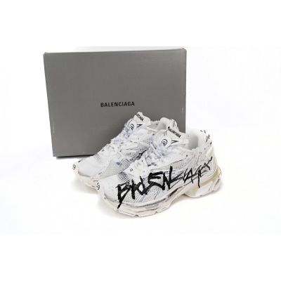 LJR Balenciaga 7th Runner White And Black Characters 677402 W3RBQ 9010