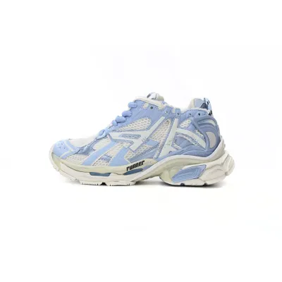 Uabat Balenciaga 7th Runner White Light Blue 677402 W3RB2 9744 01