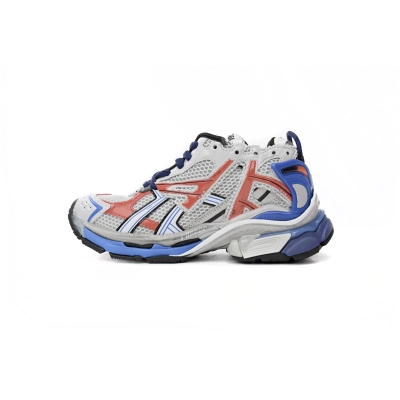 LJR Balenciaga 7th Runner White Blue Orange 677402 W3RB6 1264 01