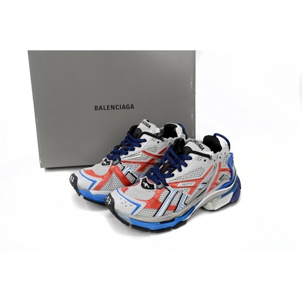 LJR Balenciaga 7th Runner White Blue Orange 677402 W3RB6 1264