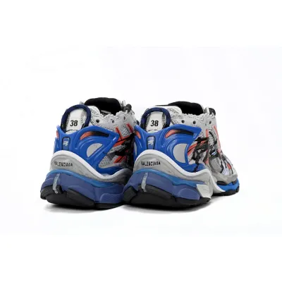 Uabat Balenciaga 7th Runner White And Blue Printing 677402 W3RB6 1264 02