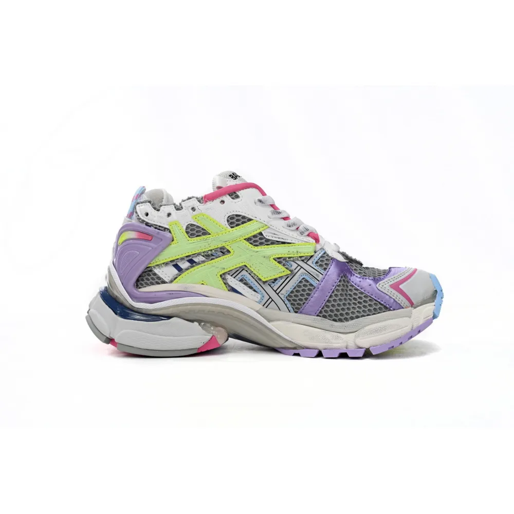 Uabat Balenciaga 7th Runner White Yellow Purple 677402 W3RH5 0308