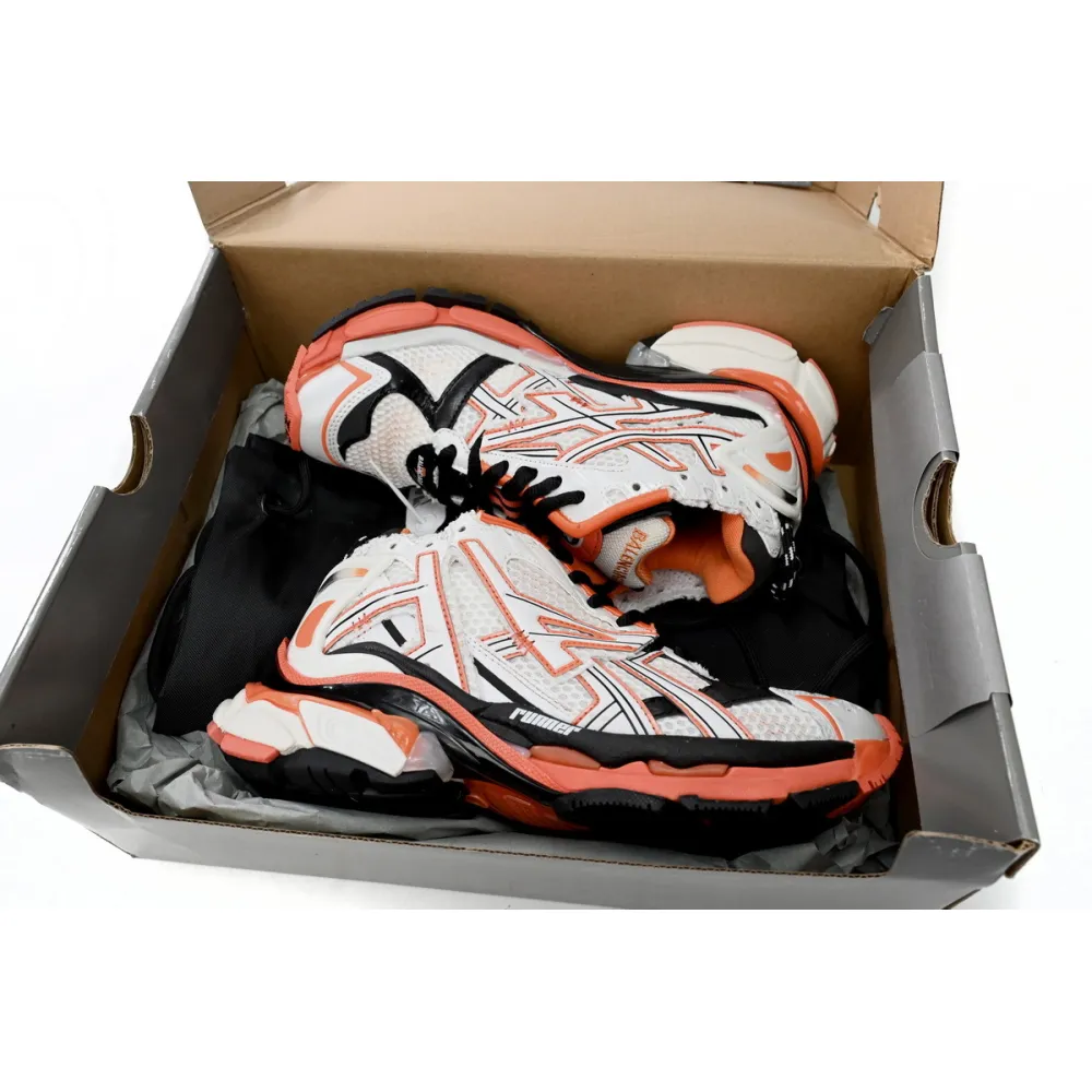 Uabat Balenciaga 7th Runner White Orange Black 677402 W3RB7 9051