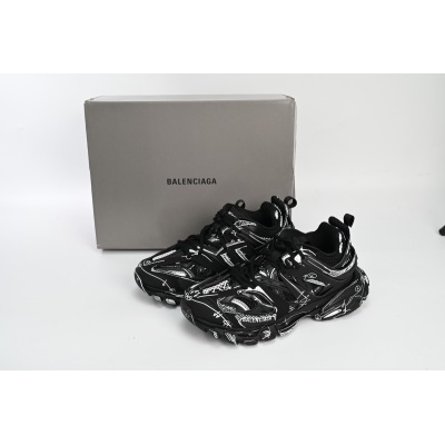 LJR Balenciaga  3rd Tess S.Black Black-And-White Painting 542023 W3SR2 2315