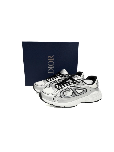 PKGoden  Dior B30 Light Grey Sneakers Black Silver 02