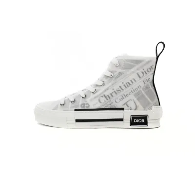 Perfectkicks  Dior B23 Oblique Transparency High H565 White Black 01