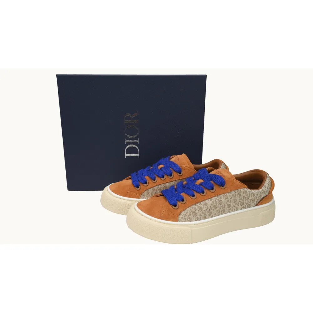 Perfectkicks  Dior B33 Denim Tears Sneakers Release Brown Blue 3SN272 ZIR1 6536