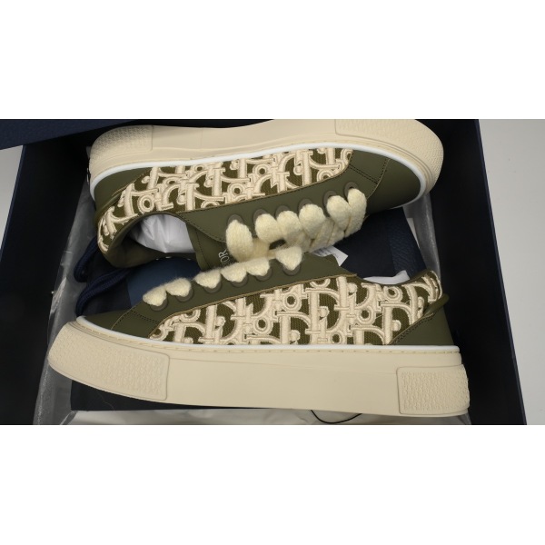 LJR Dior B33 Denim Tears Sneakers Release Khaki Embroidery  3SN272 ZIR1 6536