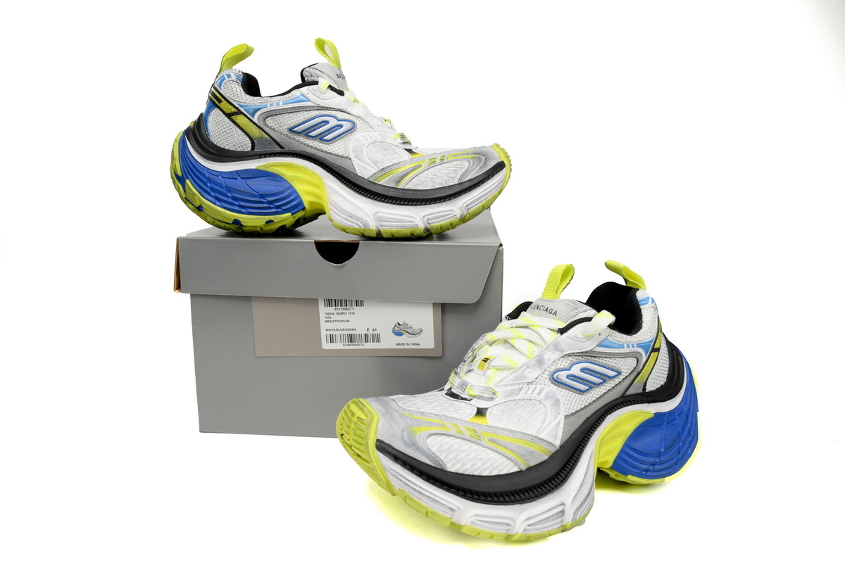  Perfectkicks Balenciaga 12th White Gray Black White Blue Fluorescent Green 784342 W2MV2 7019