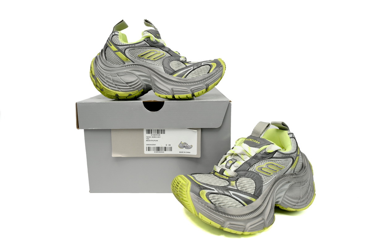  Perfectkicks Balenciaga 12th White and Black Green gray 784342 W2MV2 9031