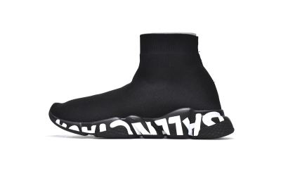 PKGoden  Balenciaga socks Sneaker Speed Black white letters 01