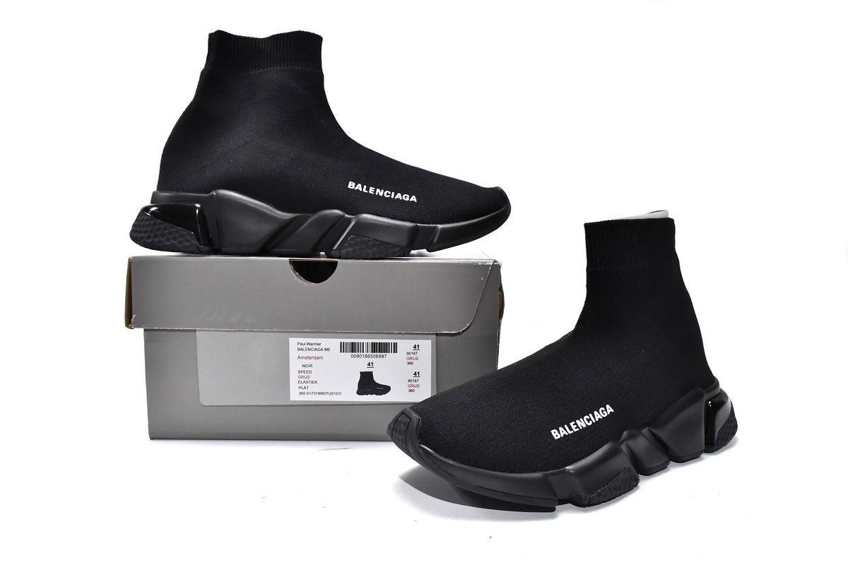  Perfectkicks Balenciaga socks Sneaker Speed Trainer Black
