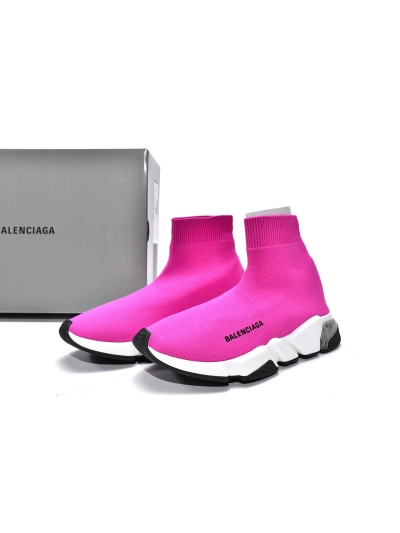 PKGoden  Balenciaga socks Sneaker Speed Trainer Rose Red 02