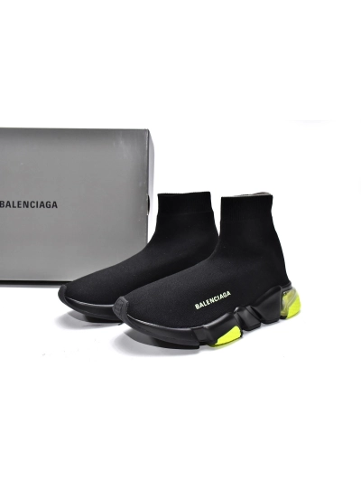 PKGoden  Balenciaga socks Sneaker Speed Trainer Black Green 02