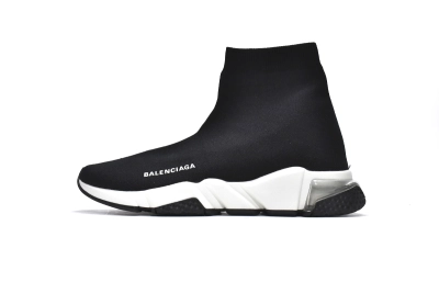 PKGoden  Balenciaga socks Sneaker Speed Trainer Black White 01