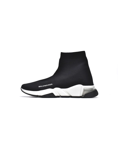 PKGoden  Balenciaga socks Sneaker Speed Trainer Black White 01