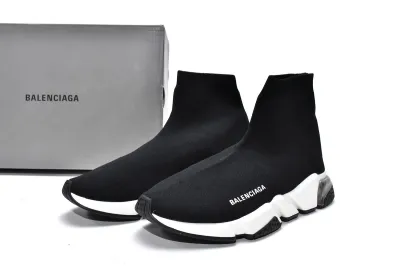 PKGoden  Balenciaga socks Sneaker Speed Trainer Black White 02