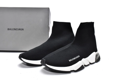 PKGoden  Balenciaga socks Sneaker Speed Trainer Black White 02