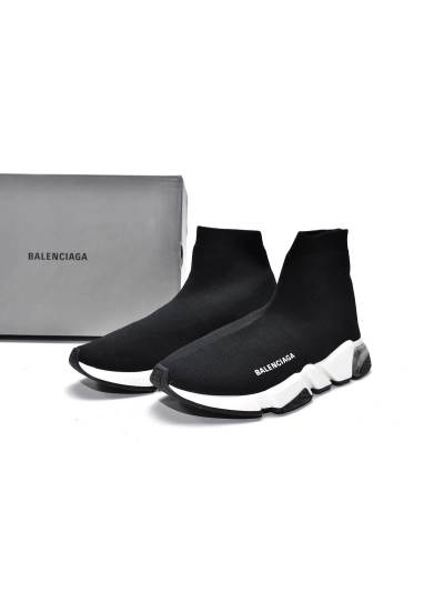 PKGoden  Balenciaga socks Sneaker Speed Trainer Black White 02