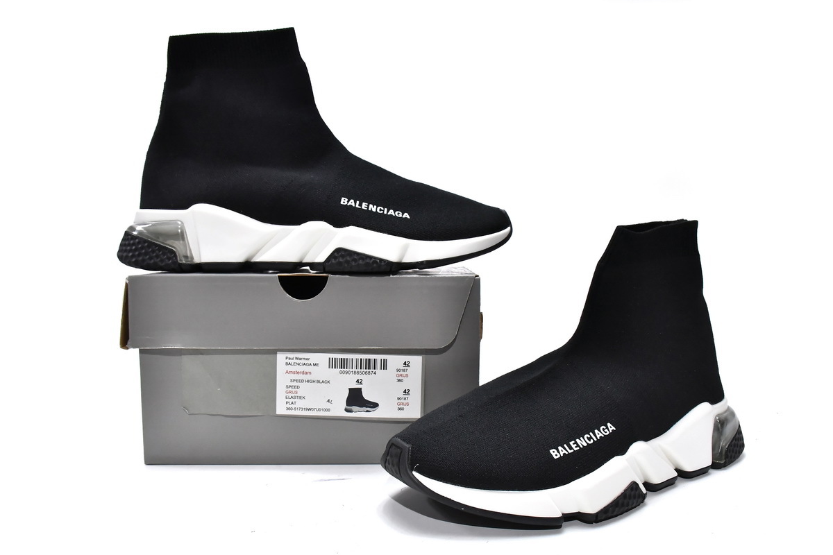 PKGoden  Balenciaga socks Sneaker Speed Trainer Black White
