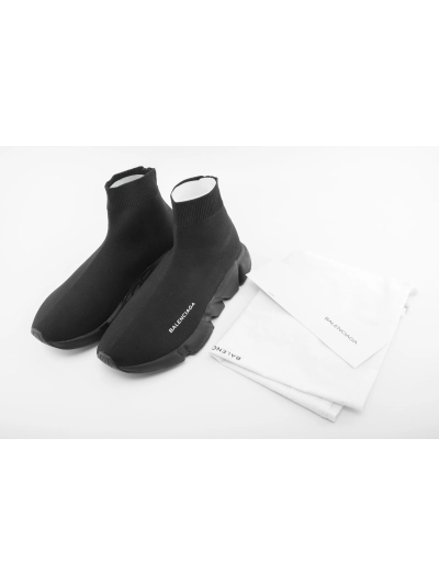 PKGoden  Balenciaga socks Sneaker Speed Runner all black 02