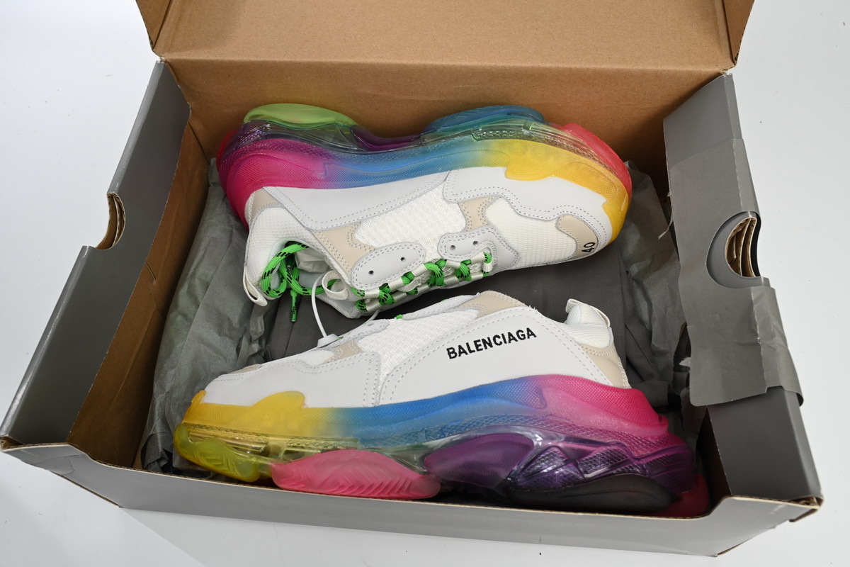 PKGoden  Balenciaga Triple S Rainbow 544351 W09E1 1895