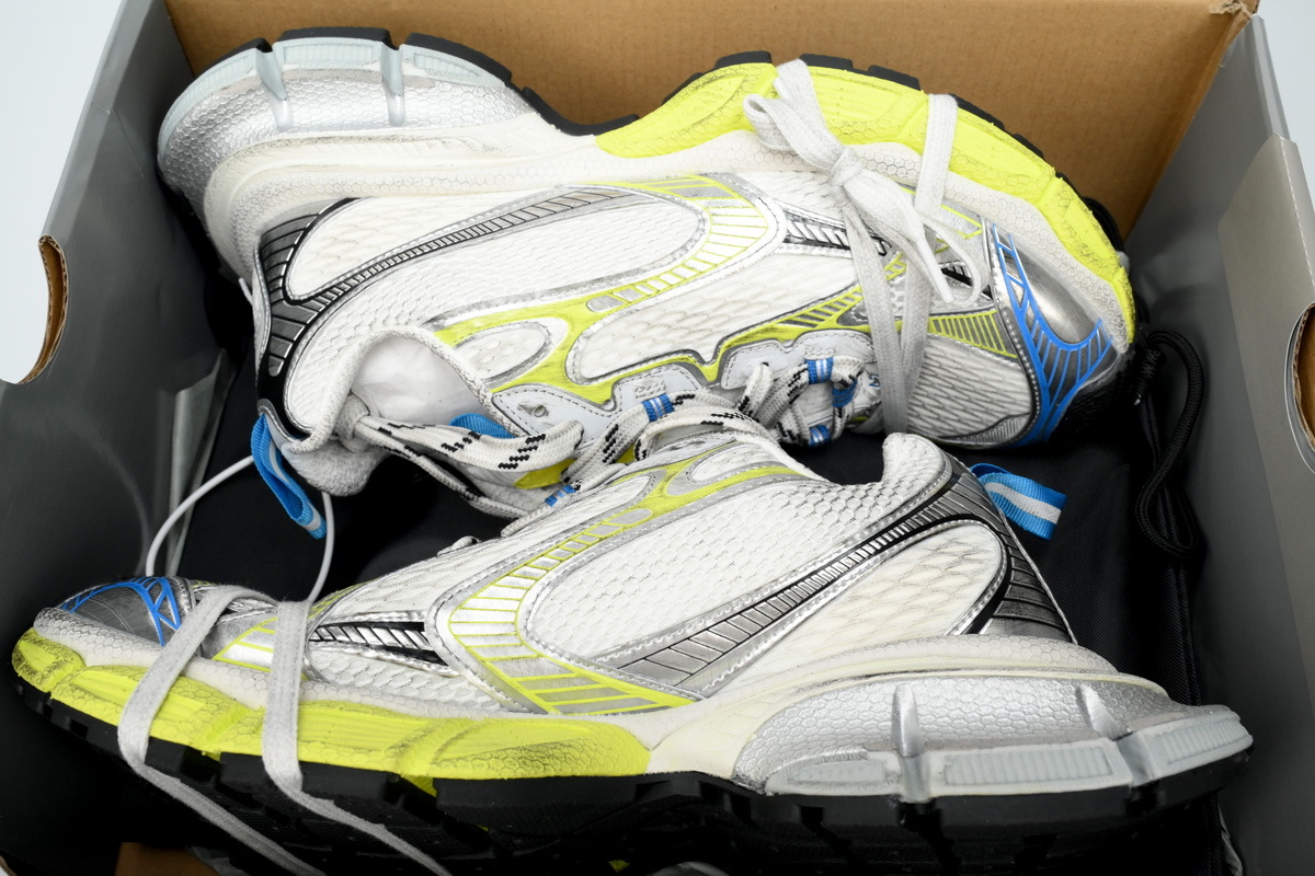  Perfectkicks Balenciaga 10th Luminous Blue White Fluorescent Yellow 734731 W3XLG 9074