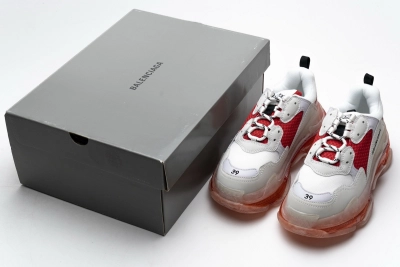 PKGoden  Balenciaga Triple S White Red 544351 W09E1 4552 02