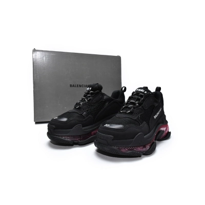 PKGoden Balenciaga Triple S Black Claret Red 544351 W0901 9011 02