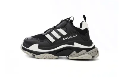 PKGoden  Balenciaga 1st Triple S Black And White Bars 712764 W2ZB2 1090 01