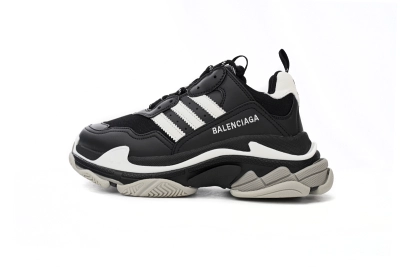 PKGoden  Balenciaga 1st Triple S Black And White Bars 712764 W2ZB2 1090 01